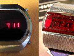 «Электроника-1» — настоящая легенда. Первые советские электронные наручные часы. Узнать время можно было, нажав на кнопку, после чего загорались светодиоды. Запуск серии состоялся в 1973 году. (Фото: Сергей Фролов / leningrad.su)