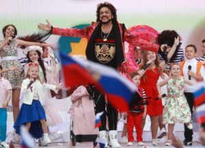 Филипп Киркоров во время выступления на Красной площади © Сергей Фадеичев/ТАСС