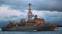 Средний разведывательный корабль 2-го ранга «Юрий Иванов» 518-го отдельного дивизиона разведывательных кораблей Краснознамённого Северного флота РФ.